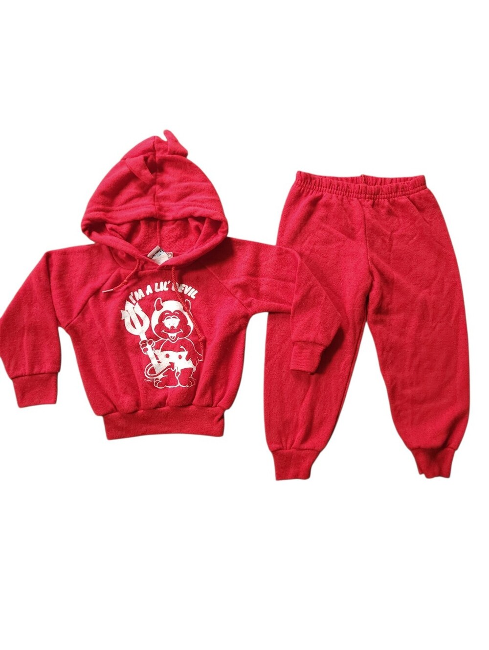 Vintage Halloween Jog Togs 2-Piece Lil Devil Sweatsuit Size Toddler 3